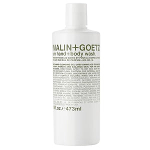 Malin + Goetz Rum Hand & Body Wash, 16 Fl. Oz. – Men & Women Natural Body Wash For All Skin Types, Foaming Hydrating Cleansing Gel, Cruelty-Free & Vegan