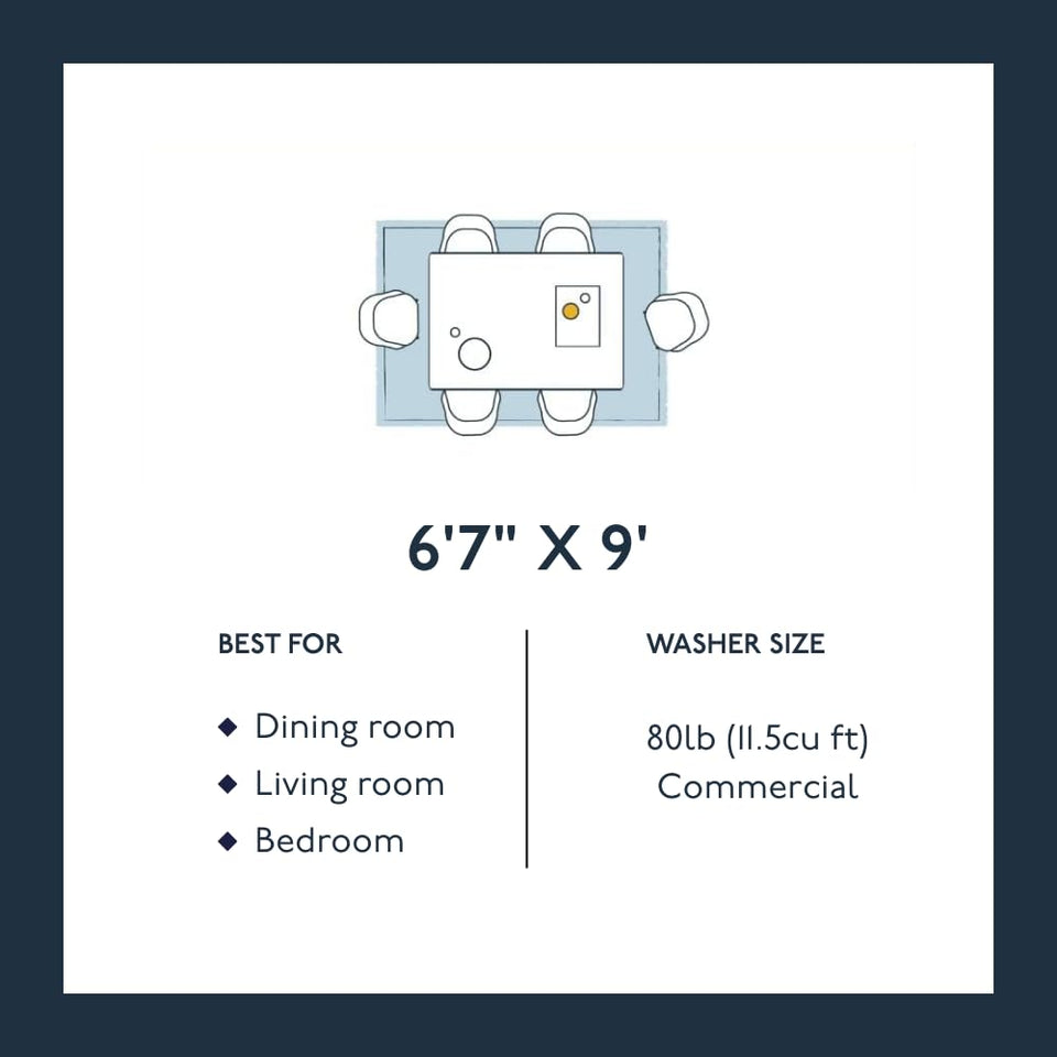 Revival Rugs Shell 5'3"x7'10" Washable Area Rug for Living Room Bedroom - 100% Recycled Oeko-TEX Certified, Medium Pile, Beige, Cream