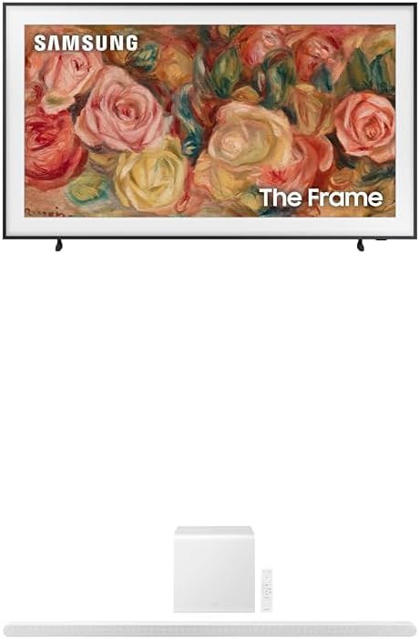 SAMSUNG 65-Inch Class QLED 4K LS03D The Frame Series Quantum HDR Smart TV w/Dolby Atmos, Art Mode, Anti-Reflection, Customizable Frame, Slim Fit Wall Mount with Alexa Built-in (QN65LS03D, 2024 Model)