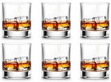 LUXU Whiskey Glasses-Premium 11 OZ Scotch Glass Set of 6 /Old Fashioned Whiskey Glasses/Style Glassware for Bourbon/Rum glass,Clear