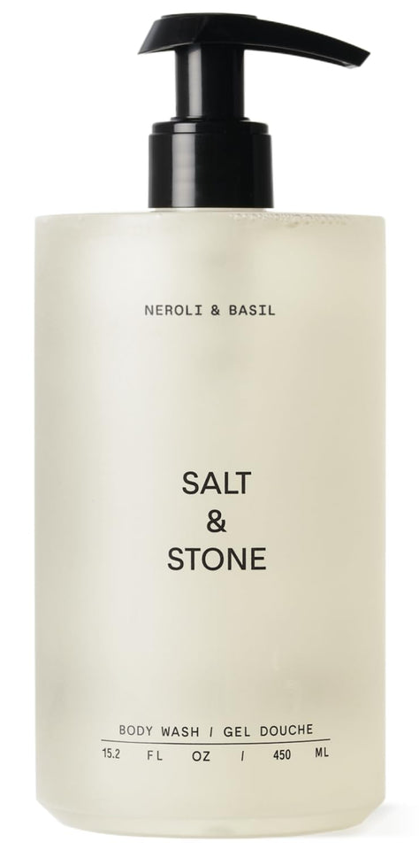 Salt & Stone Body Wash with Antioxidants for Deep Moisture | For Women & Men, Sulfate, Paraben, & Dye Free, Leaving Skin Soft and Hydrated | Bergamot & Hinoki 15.2 fl oz
