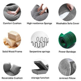 160.6" Cloud Couch Modular Sectional Sofa for Livingroom,Oversized Convertible Sofa with Storage Ottomans,6 Seat Wide Couches,Cushion Covers Removable (Khaki, 6 Seater)