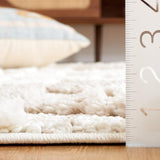 SAFAVIEH Area Rug 8x10 - Moroccan Tassel Shag Collection - Large - Ivory & Brown, Boho Design, Non-Shedding & Easy Cleaning, Plush Pile, Ideal for Living Room, Bedroom, Dining Space (MTS688A)