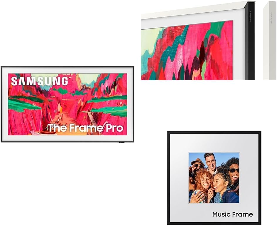 Samsung 55-Inch Class The Frame LS03F 4K QLED Smart TV (2025 Model) Slim Fit Wall Mount, Modern Frame Design, NQ4 AI Gen2 Processor, Art Mode, Artful Picture Quality, Samsung Vision AI, Alexa Built-in