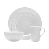 Mikasa Delray 40-Piece White Dinnerware Set, Service for 8, Durable Porcelain Plates, Bowls, and Mugs, Dishwasher and Microwave Safe