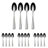 Oneida Silverware Set For 12, Moda 65-Piece Fine Flatware Set with Serving Utensils, Service For 12, 18/10 Stainless Steel, Dishwasher Safe For home, Knives Spoons and Forks Set (Silver, 65 pieces)