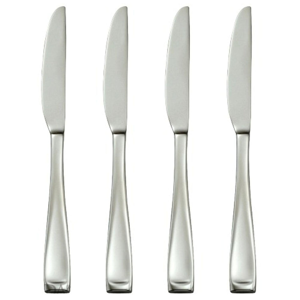 Oneida Silverware Set For 12, Moda 65-Piece Fine Flatware Set with Serving Utensils, Service For 12, 18/10 Stainless Steel, Dishwasher Safe For home, Knives Spoons and Forks Set (Silver, 65 pieces)