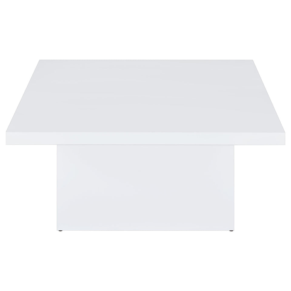 Coaster Home Furnishings Zetta Square Cocktail Living Room Coffee Table Engineered Eco-Friendly Wood Look Laminate Veneer Rustic Farmhouse Mango Brown 708068