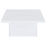 Coaster Home Furnishings Zetta Square Cocktail Living Room Coffee Table Engineered Eco-Friendly Wood Look Laminate Veneer Rustic Farmhouse Mango Brown 708068