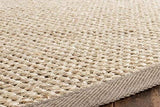 SAFAVIEH Area Rug 8x10 - Natural Fiber Collection - Large - Marble & Beige, Sisal, Woven Design with Border (NF143C)