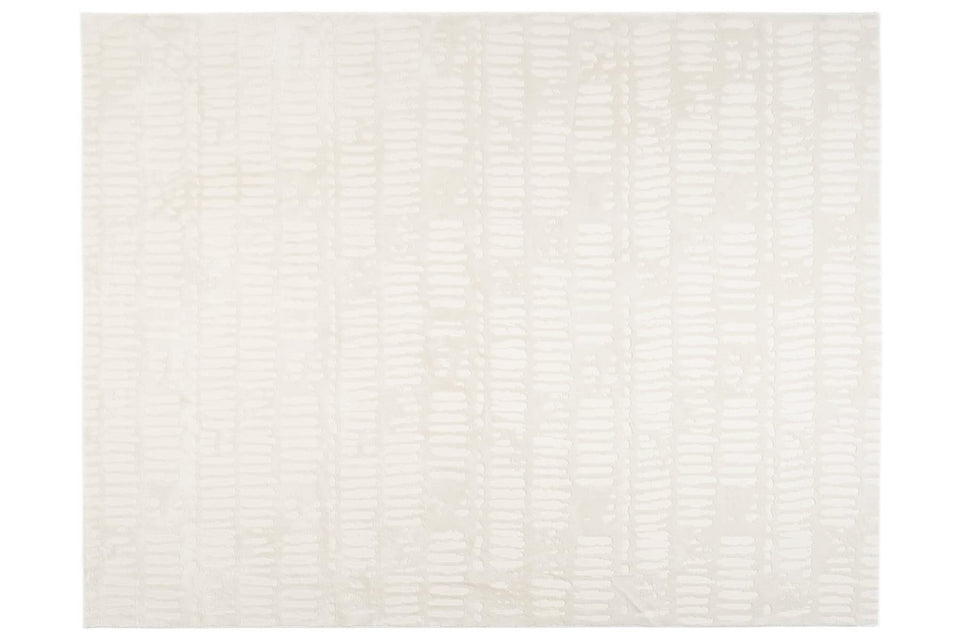 Revival Rugs Shell 5'3"x7'10" Washable Area Rug for Living Room Bedroom - 100% Recycled Oeko-TEX Certified, Medium Pile, Beige, Cream