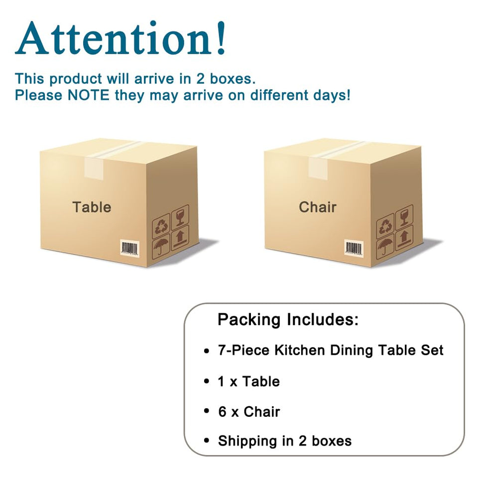 MUUOKY Dining Table Set for 4, Modern 55'' Wood Dinette Table Set for 4 with Fabric Dining Chairs,Table and Chairs Set of 4,Ideal for Kitchen Dining Room