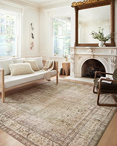 Loloi Margot Collection MAT-01 Antique/Sage 8'-6" x 11'-6" Area Rug, No-Shed Easy Clean Large Patterned Area Rug for Living Room, Bedroom, Dining Area