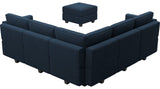 Belffin Modular Sectional Sofa with Ottomans Velvet Reversible Sleeper Chaise Bed Storage Seat Black