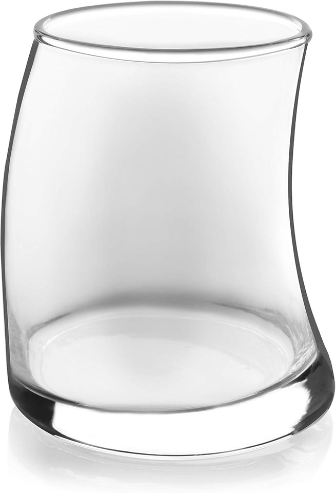 Libbey Ascent Tumbler and Rocks Drinking Glasses Set of 16, Glass Drinking Glasses with Curvature, Versatile Glassware Set for Parties and More