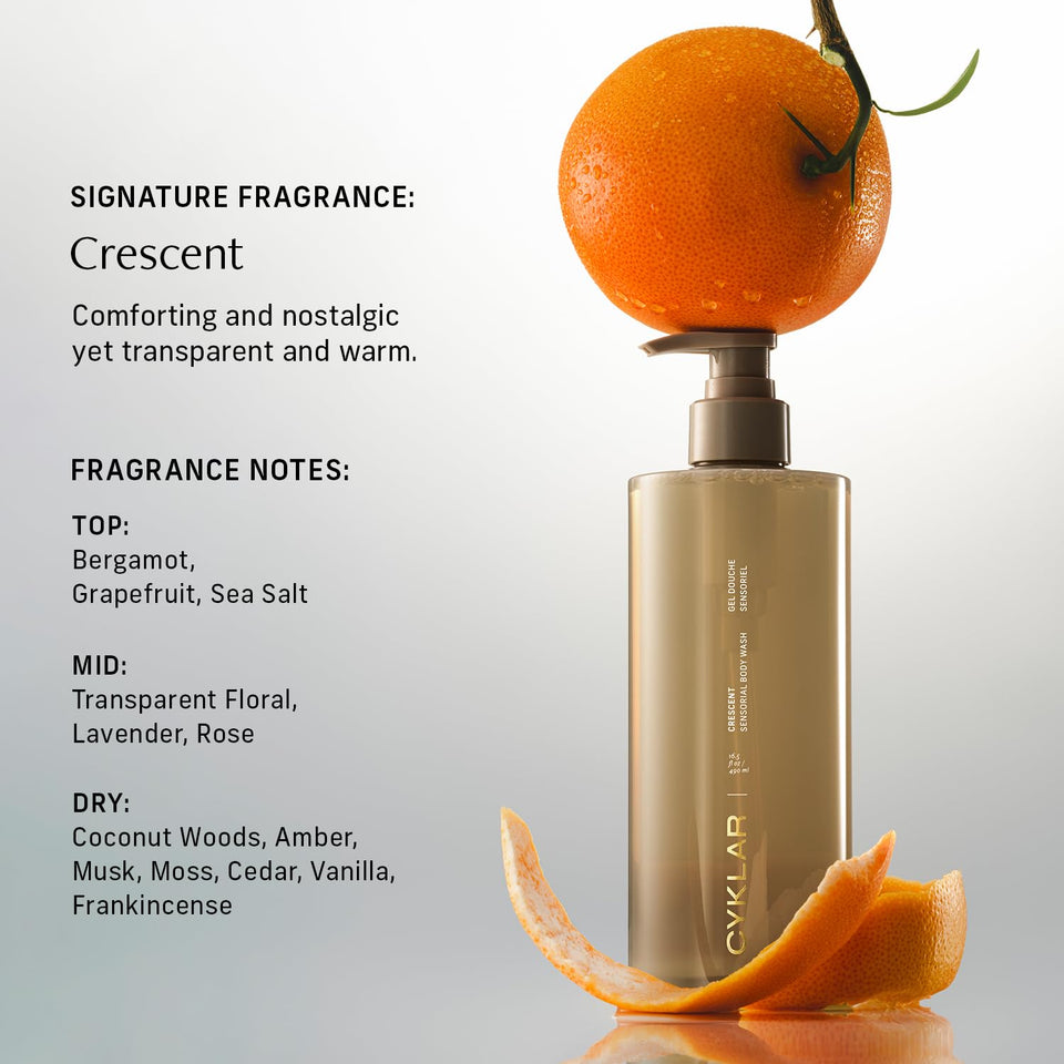 CYKLAR Sensorial Body Wash. Vanilla Verve Hydrating Cleanser with Moisture Locking Multi-Oil Complex, Sodium PCA and Glycerin. Nourishing Shower Gel for Women and Men, 16.5 Fl Oz Luxury Bodywash