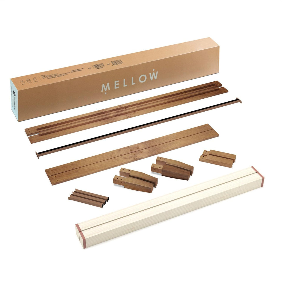 Mellow Naturalista Classic 12-Inch Solid Wood Platform Bed | Wooden Slats, No Box Spring Needed, Easy Assembly | Full, Espresso