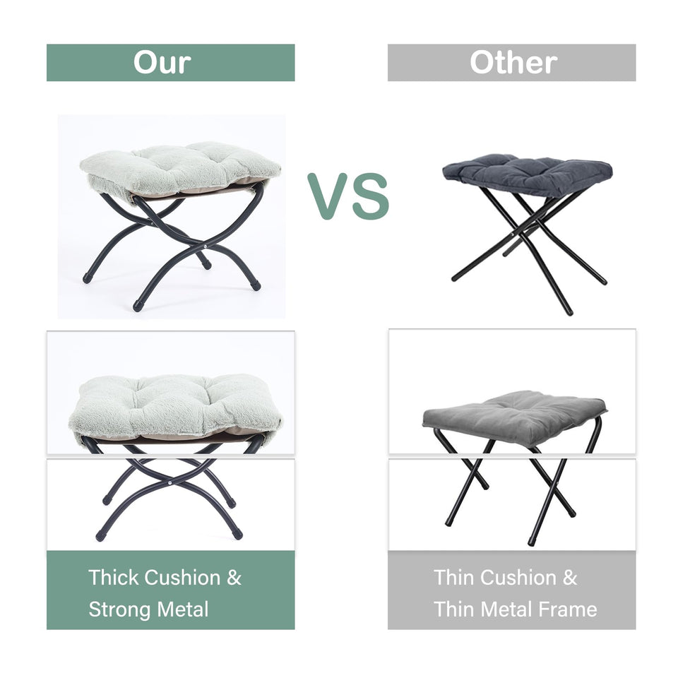 LITA Lazy Chair with Ottoman, Modern Accent Leisure Upholstered Lazy Sofa Armchair, Contemporary Lounge Reading Chair with Armrests and a Side Pocket for Living Room, Bedroom & Small Space, Dark Grey