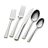 Mikasa Bravo 65-Piece Flatware Set for 12, 18/10 Stainless Steel Silverware with Full Service, Includes Forks, Knives, Spoons, and Serving Utensils