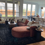 Acanva Luxury Modern Tight Curved Back Velvet Sofa, Minimalist Style Comfy Couch for Living Room Apartment, 3 Seater, Cream