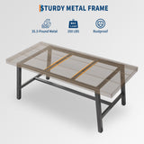 GarveeHome Industrial Dining Table for 6-8 People, 70.87" Long Wooden Kitchen Table with Sturdy Metal Frame & Rustic Brown Finish (Brown, 70.87" Long)