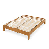 ZINUS Vivek Deluxe Wood Platform Bed Frame with Headboard, Wood Slat Support, No Box Spring Needed, Easy Assembly, Queen