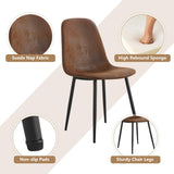 MUUOKY Dining Table Set for 4, Modern 55'' Wood Dinette Table Set for 4 with Fabric Dining Chairs,Table and Chairs Set of 4,Ideal for Kitchen Dining Room