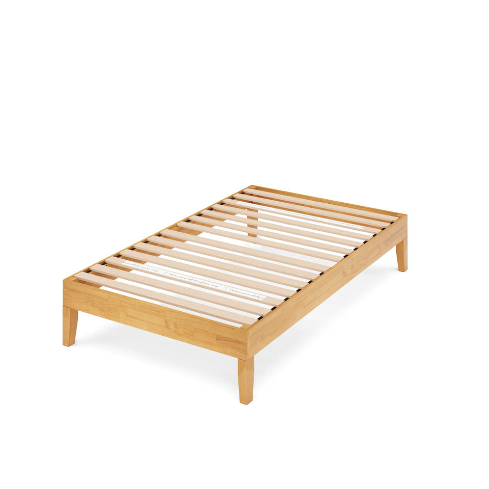 ZINUS Vivek Deluxe Wood Platform Bed Frame with Headboard, Wood Slat Support, No Box Spring Needed, Easy Assembly, Queen