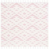 SAFAVIEH Area Rug 8x10 - Moroccan Tassel Shag Collection - Large - Ivory & Brown, Boho Design, Non-Shedding & Easy Cleaning, Plush Pile, Ideal for Living Room, Bedroom, Dining Space (MTS688A)