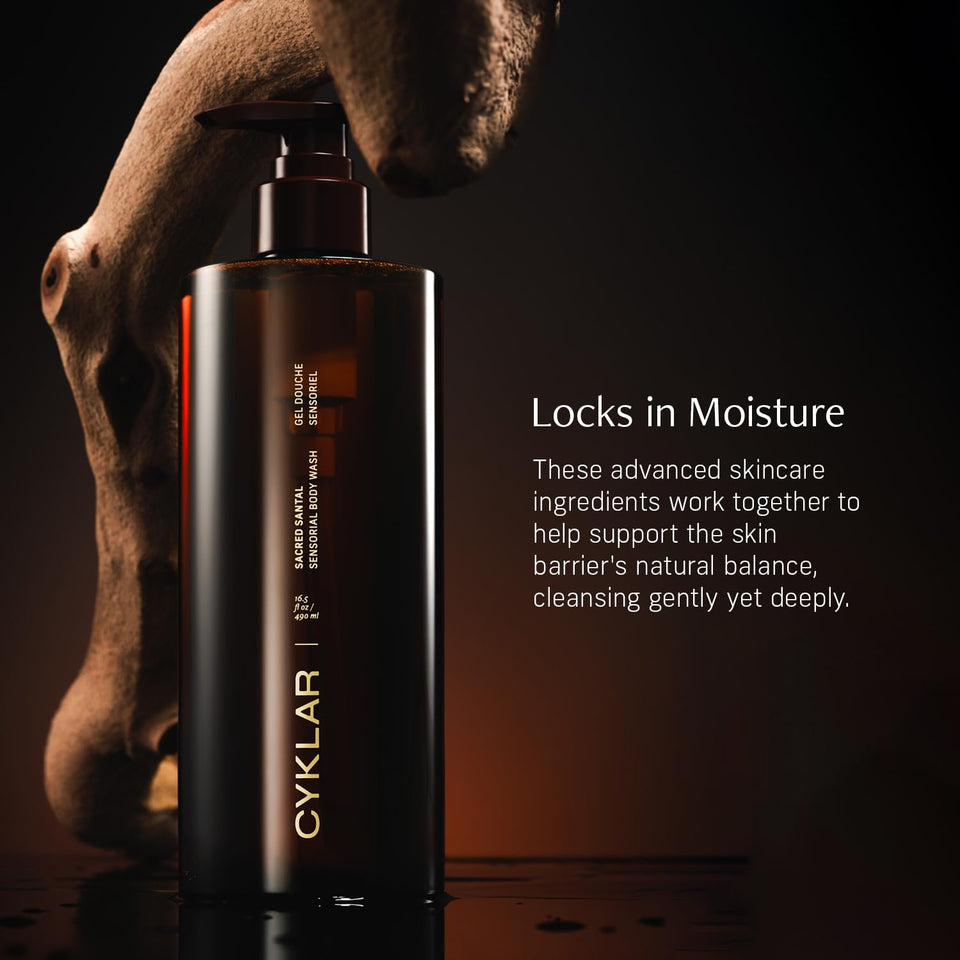 CYKLAR Sensorial Body Wash. Vanilla Verve Hydrating Cleanser with Moisture Locking Multi-Oil Complex, Sodium PCA and Glycerin. Nourishing Shower Gel for Women and Men, 16.5 Fl Oz Luxury Bodywash