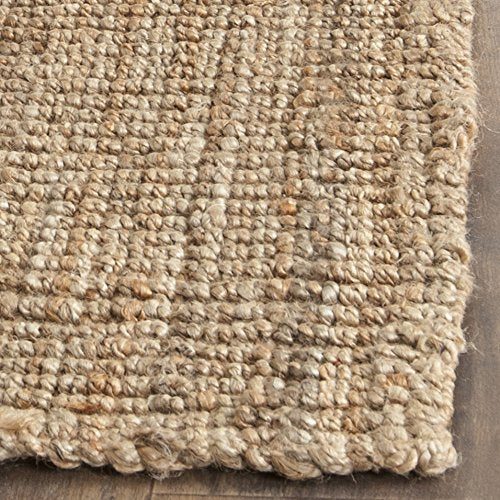 SAFAVIEH Area Rug 9x12 - Natural Fiber Collection - Large - Natural Brown, Handmade Jute, Farmhouse Style, Chunky Textured Thick Pile (NF447A)