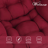 Welnow Lazy Chair with Ottoman, Modern Lounge Accent Chair with Armrests and a Side Pocket, Leisure Sofa Armchair, Reading Armchair with Footrest for Small Space, Dark Grey