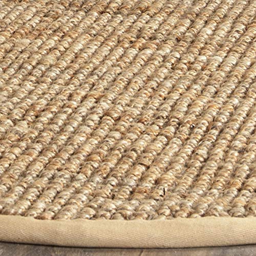 SAFAVIEH Area Rug 9x12 - Natural Fiber Collection - Large - Natural Brown, Handmade Jute, Farmhouse Style, Chunky Textured Thick Pile (NF747A)