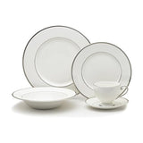 Mikasa Parchment 40-Piece Dinnerware Set, Service for 8, Durable Porcelain Plates, Bowls, and Mugs with Contemporary Design, Dishwasher Safe