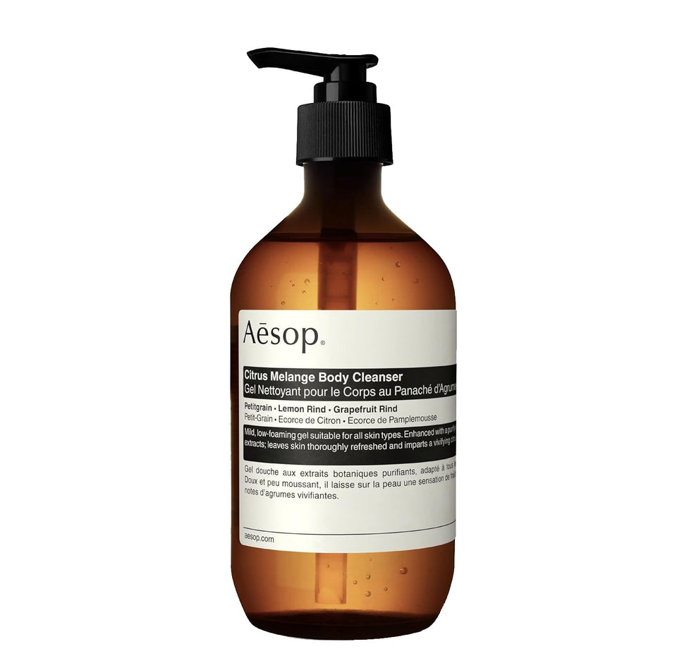 Aesop Geranium Leaf Body Cleanser | For All Skin Types To Cleanse Without Drying Out | Geranium Leaf, Mandarin Rind, Bergamot Rind | 16.9 oz / 500mL