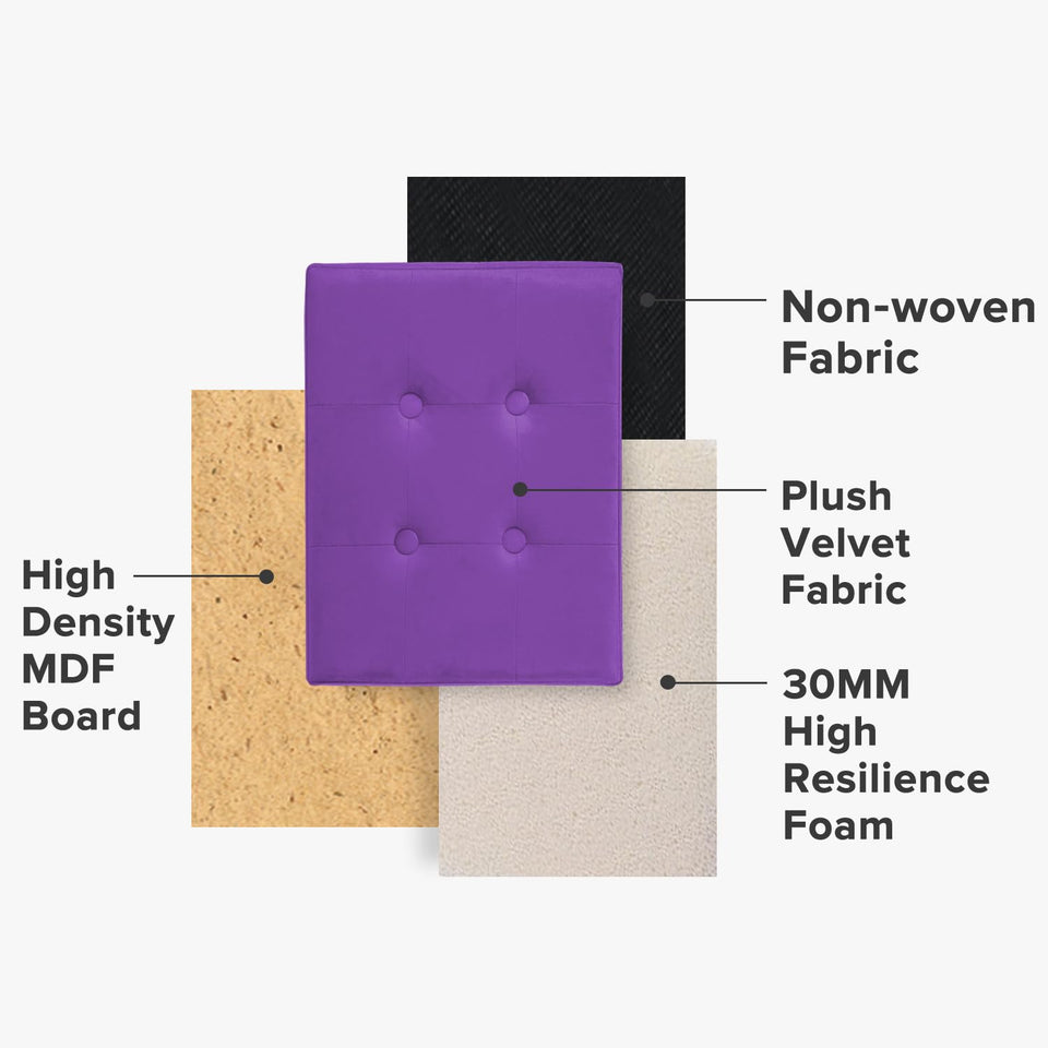 LINMAGCO Ottoman Storage Ottoman with Storage Small Foot Rest Stool Under Desk Stool Short Folding Footrest Linen Cloth Dark Gray 16X12X12IN