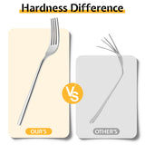 KINGSTONE Silverware Set, 60-Piece Forged Flatware Set Cutlery Set Premium Stainless Steel, Service for 12, for Kitchen, Home, Wedding, Party, Mirror Polished and Dishwasher Safe