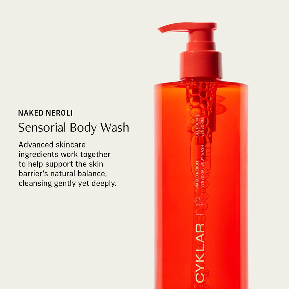 CYKLAR Sensorial Body Wash. Vanilla Verve Hydrating Cleanser with Moisture Locking Multi-Oil Complex, Sodium PCA and Glycerin. Nourishing Shower Gel for Women and Men, 16.5 Fl Oz Luxury Bodywash