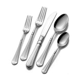Mikasa Regent Bead 65-Piece Flatware Set for 12, 18/10 Stainless Steel Silverware with Full Service and Serving Utensils, Classic Beaded Edge Design