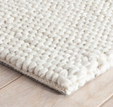S & L Homes Wool Cotton Hand Woven Chunky Knit Popcorn Rug - Ivory Contemporary Area Rug for Living Room Bedroom (8' x 10' - Ivory)