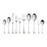 Mikasa Bravo 65-Piece Flatware Set for 12, 18/10 Stainless Steel Silverware with Full Service, Includes Forks, Knives, Spoons, and Serving Utensils
