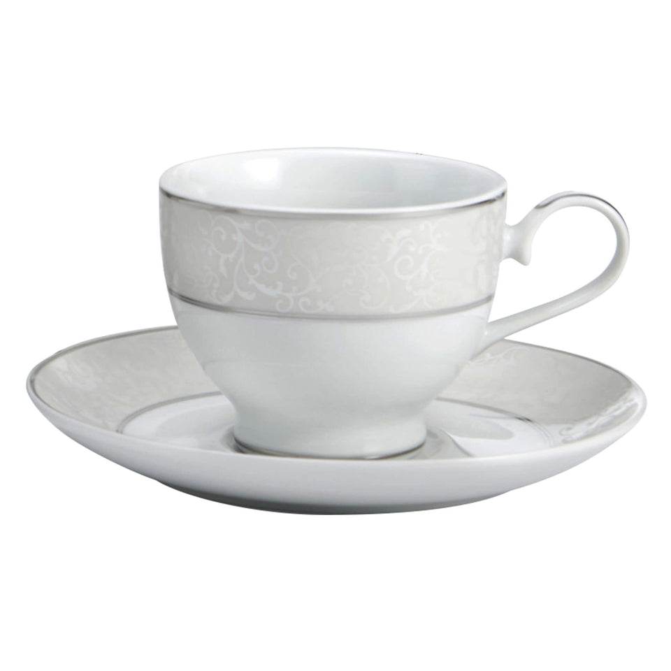 Mikasa Parchment 40-Piece Dinnerware Set, Service for 8, Durable Porcelain Plates, Bowls, and Mugs with Contemporary Design, Dishwasher Safe