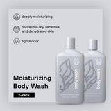 Black Wolf Salicylic Acid Body Wash for Men, 1 Liter - Men's Acne Body Wash - Charcoal Helps Reduce Acne Breakouts & Cleanse Your Skin - Full Coverage & Deep Clean Treatment - Men's Bodywash