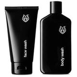 Black Wolf Salicylic Acid Body Wash for Men, 1 Liter - Men's Acne Body Wash - Charcoal Helps Reduce Acne Breakouts & Cleanse Your Skin - Full Coverage & Deep Clean Treatment - Men's Bodywash