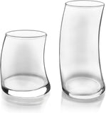Libbey Ascent Tumbler and Rocks Drinking Glasses Set of 16, Glass Drinking Glasses with Curvature, Versatile Glassware Set for Parties and More