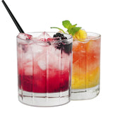 LUXU Whiskey Glasses-Premium 11 OZ Scotch Glass Set of 6 /Old Fashioned Whiskey Glasses/Style Glassware for Bourbon/Rum glass,Clear