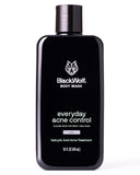 Black Wolf Salicylic Acid Body Wash for Men, 1 Liter - Men's Acne Body Wash - Charcoal Helps Reduce Acne Breakouts & Cleanse Your Skin - Full Coverage & Deep Clean Treatment - Men's Bodywash