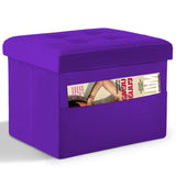 LINMAGCO Ottoman Storage Ottoman with Storage Small Foot Rest Stool Under Desk Stool Short Folding Footrest Linen Cloth Dark Gray 16X12X12IN