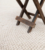 S & L Homes Wool Cotton Hand Woven Chunky Knit Popcorn Rug - Ivory Contemporary Area Rug for Living Room Bedroom (8' x 10' - Ivory)