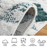 SAFAVIEH Area Rug 8x10 - Moroccan Tassel Shag Collection - Large - Ivory & Brown, Boho Design, Non-Shedding & Easy Cleaning, Plush Pile, Ideal for Living Room, Bedroom, Dining Space (MTS688A)